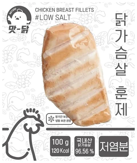 푸드원 맛닭 냉장 훈제 닭가슴살 저염분 30팩